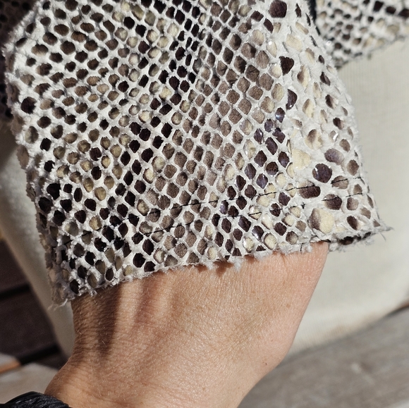 Olivaceous python print moto jacket - Picture 3 of 9